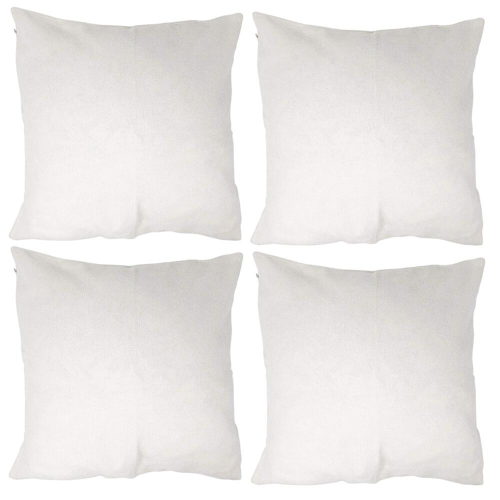 9936 White Throw Pillow Case 4-Pack 18x18 inch Cases ONLY - No Inserts